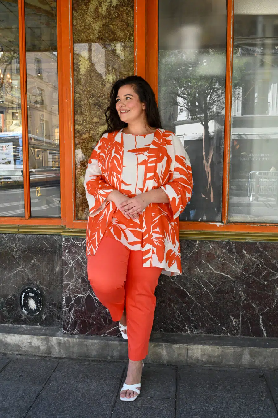 Veste fluide imprimée