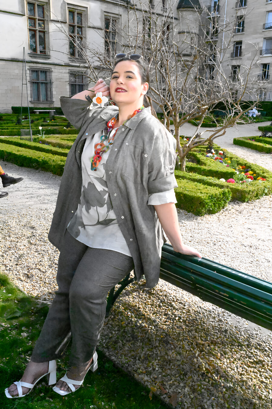 Chemise en lin avec pressions