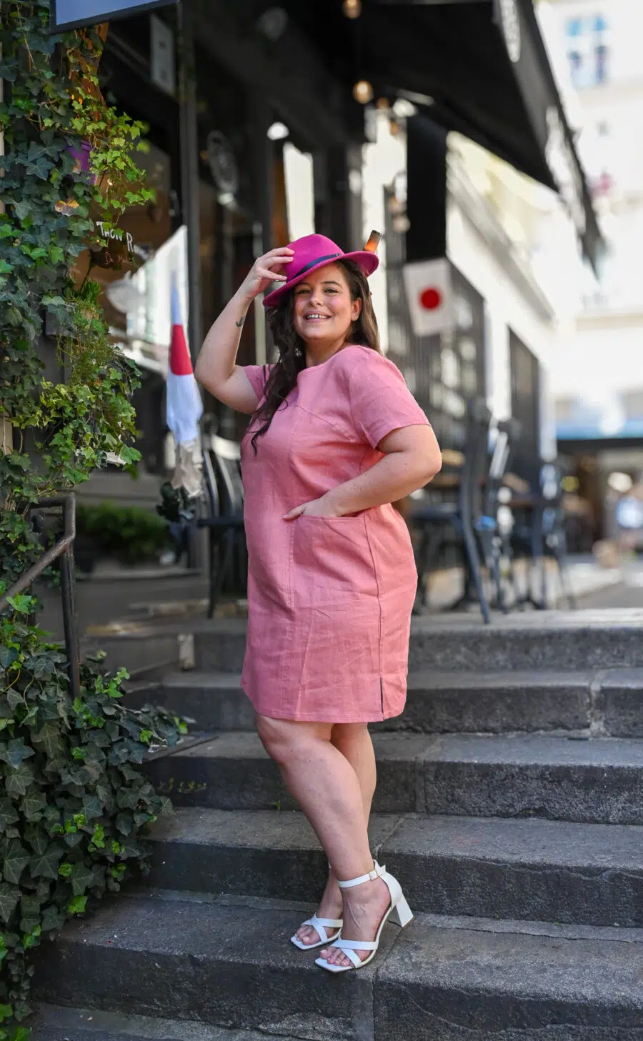 Robe droite en lin