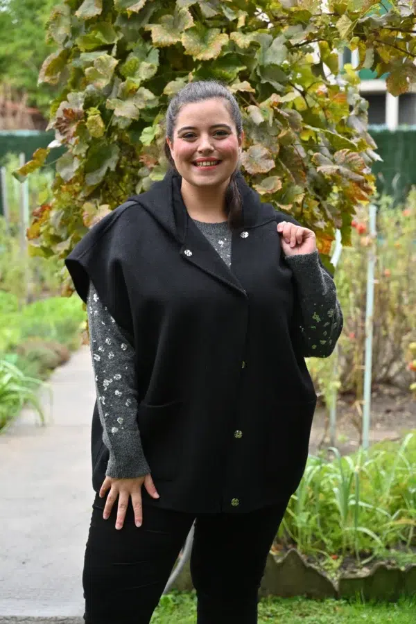 Cape doudoune 3 en 1 en laine – manteau grande taille Rino & Pelle