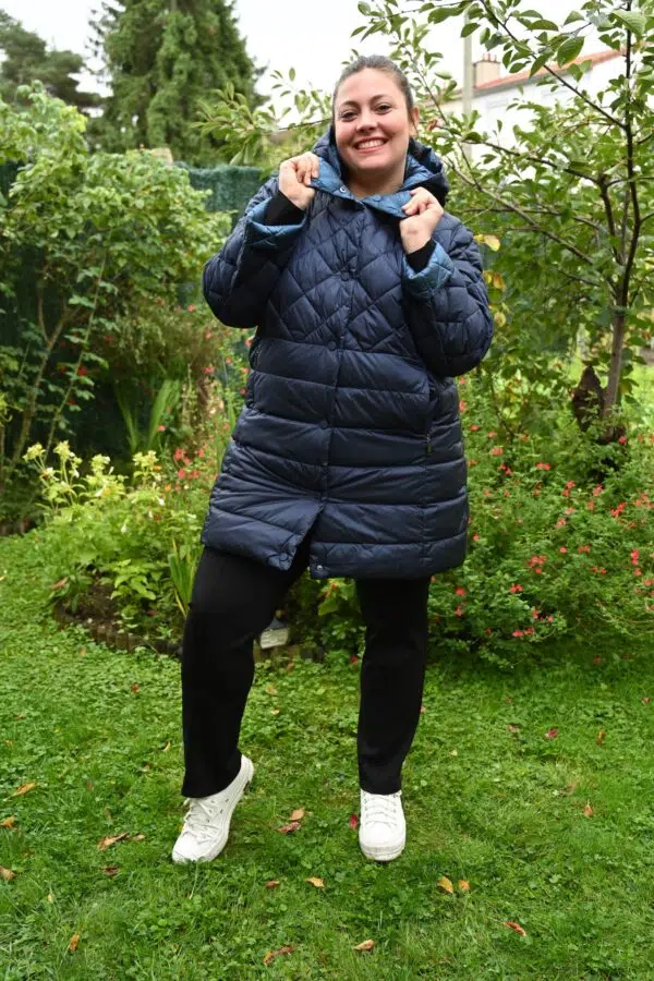 Doudoune légère réversible avec capuche amovible