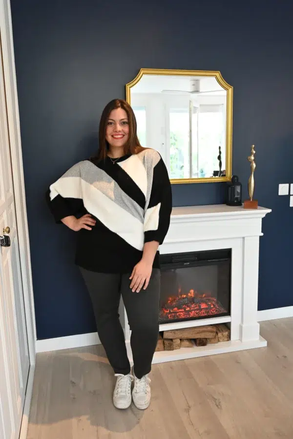 Pull sans emmanchure cocooning – douceur et féminité d’hiver