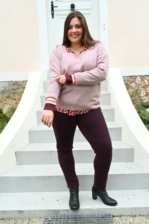 Pull doux à paillettes – esprit cocooning grande taille