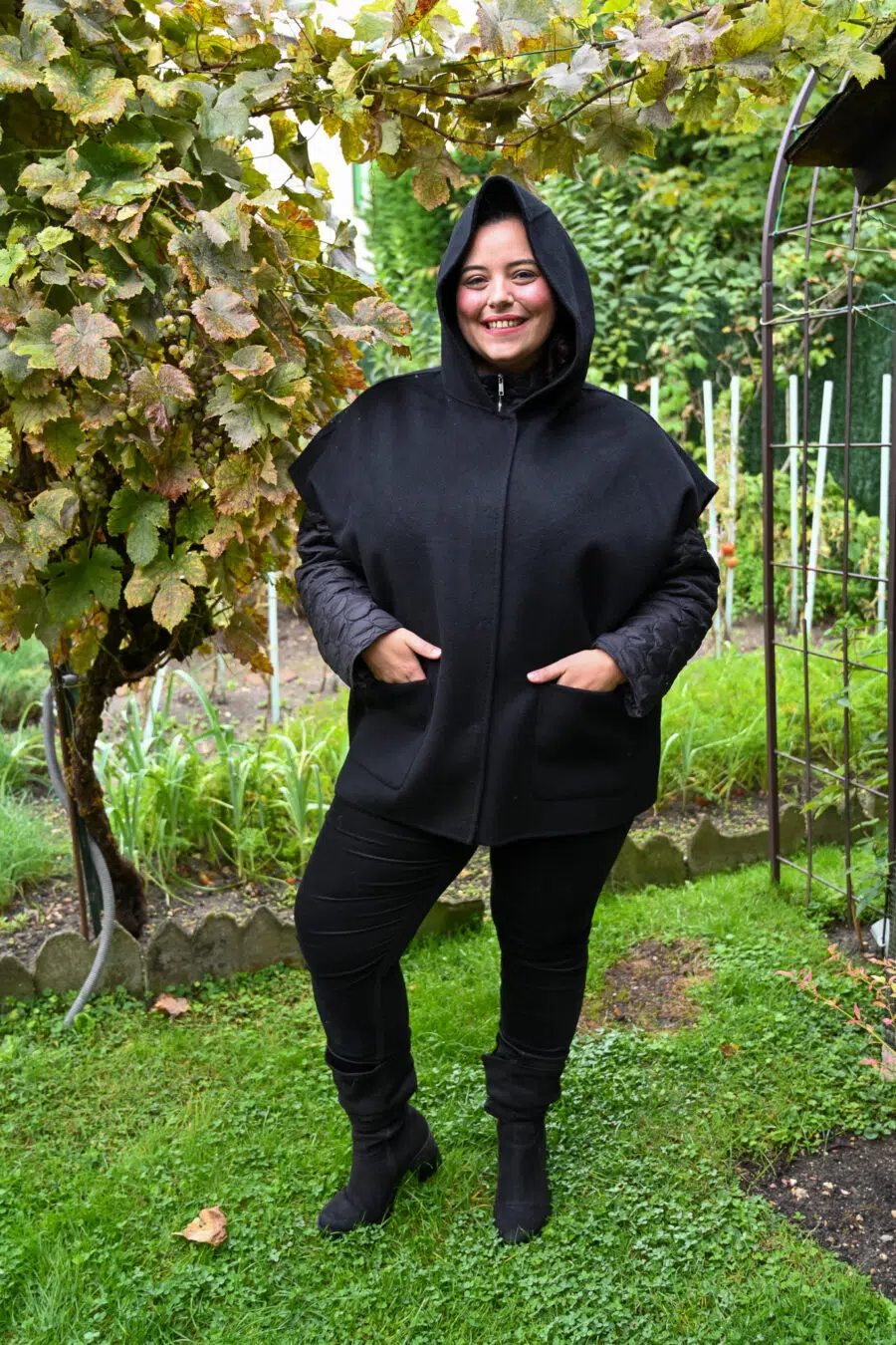 Cape doudoune 3 en 1 en laine – manteau grande taille Rino & Pelle – Image 3