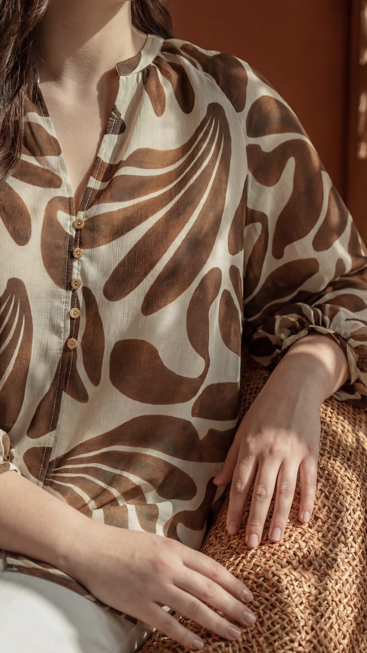Tunique en voile imprimé tendance pour l'été