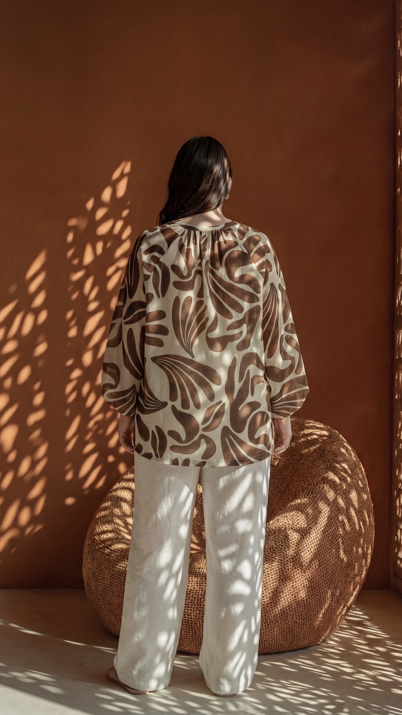 Tunique en voile imprimé tendance pour l'été