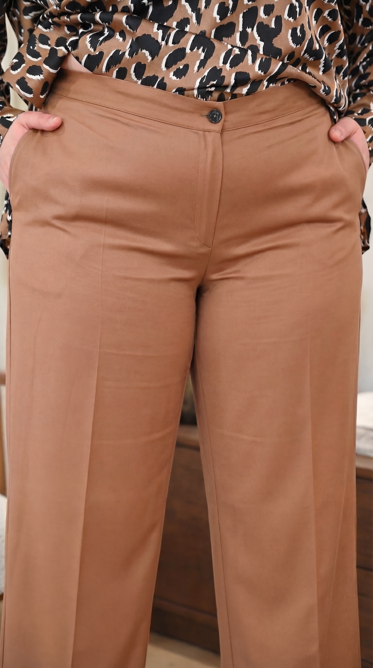 Pantalon fluide jambe large