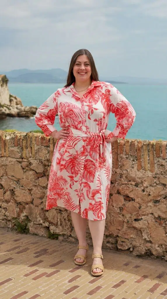 Robe imprimée en lin