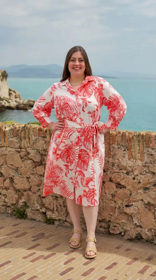 Robe imprimée en lin