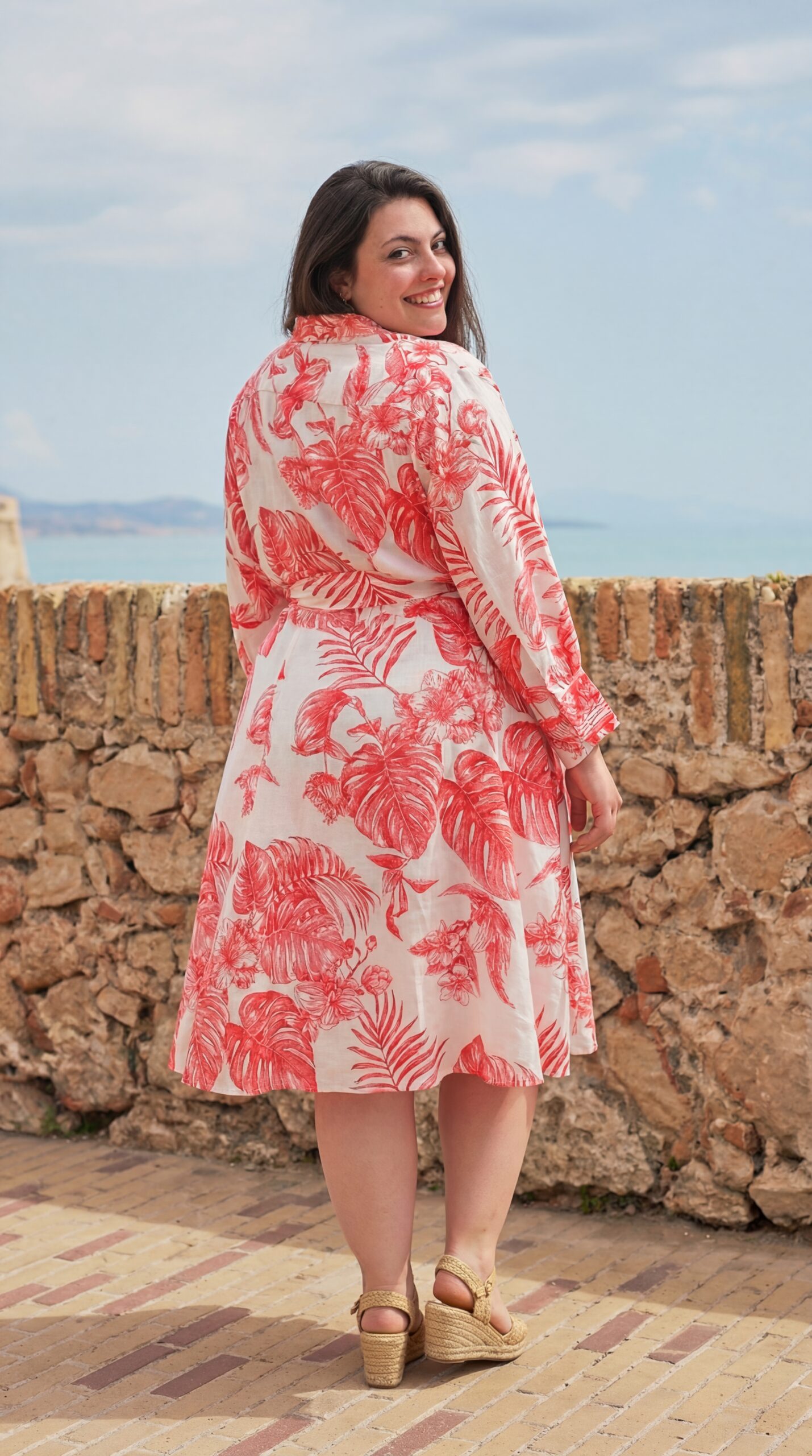 Robe imprimée en lin