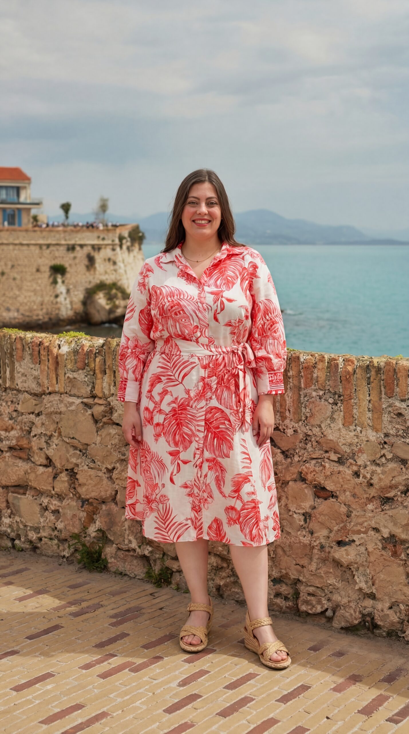 Robe imprimée en lin