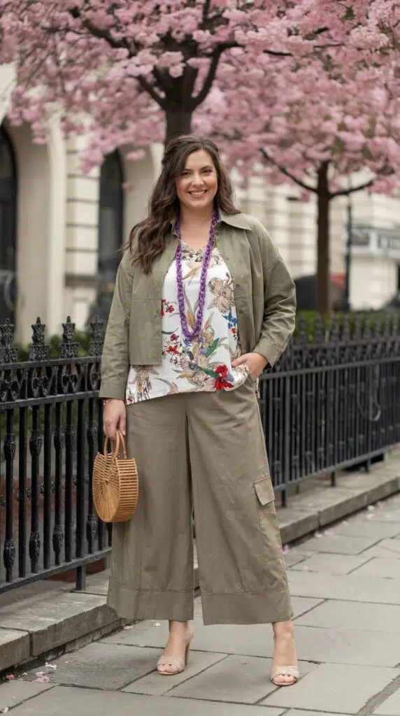 Pantalon large 7/8ème style jupe culotte