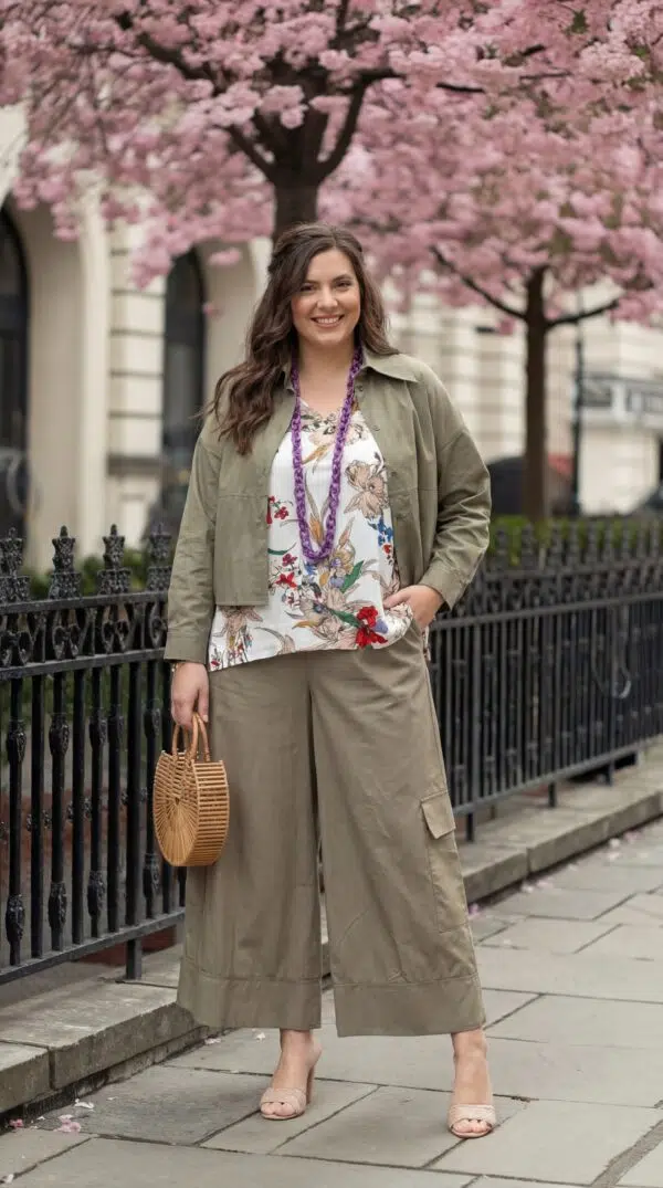 Pantalon large 7/8ème style jupe culotte