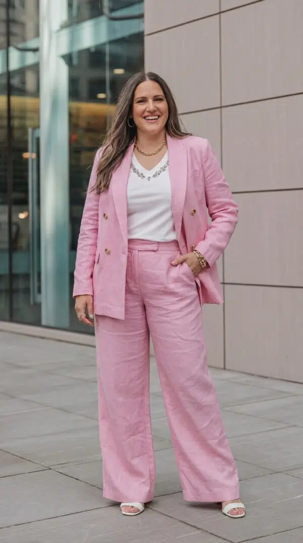 Pantalon en Lin Chic Décontracté