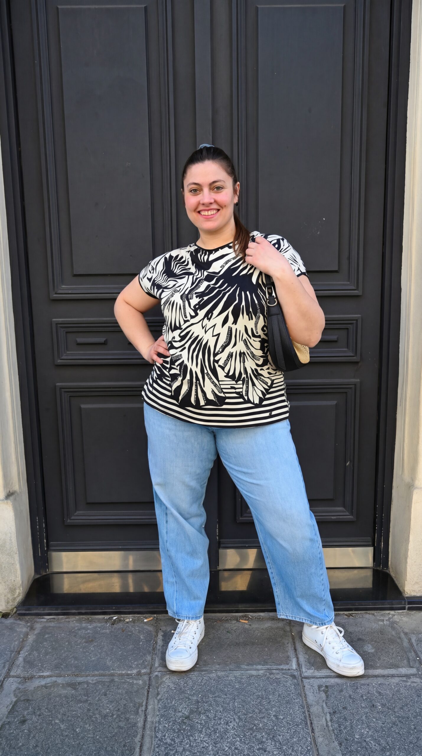T-shirt fluide en viscose stretch