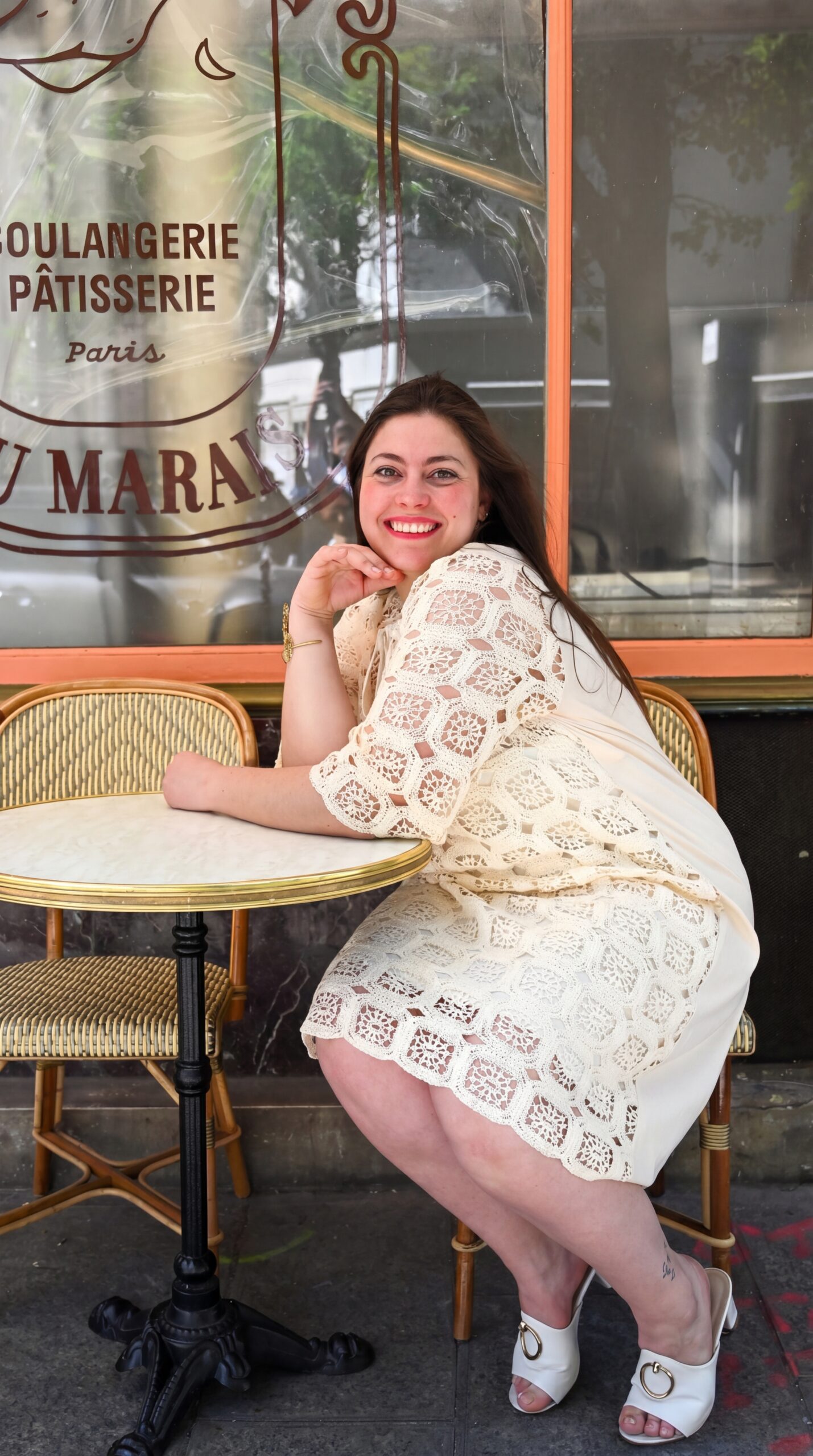 Robe longue en crochet maille jersey - Style hippie chic