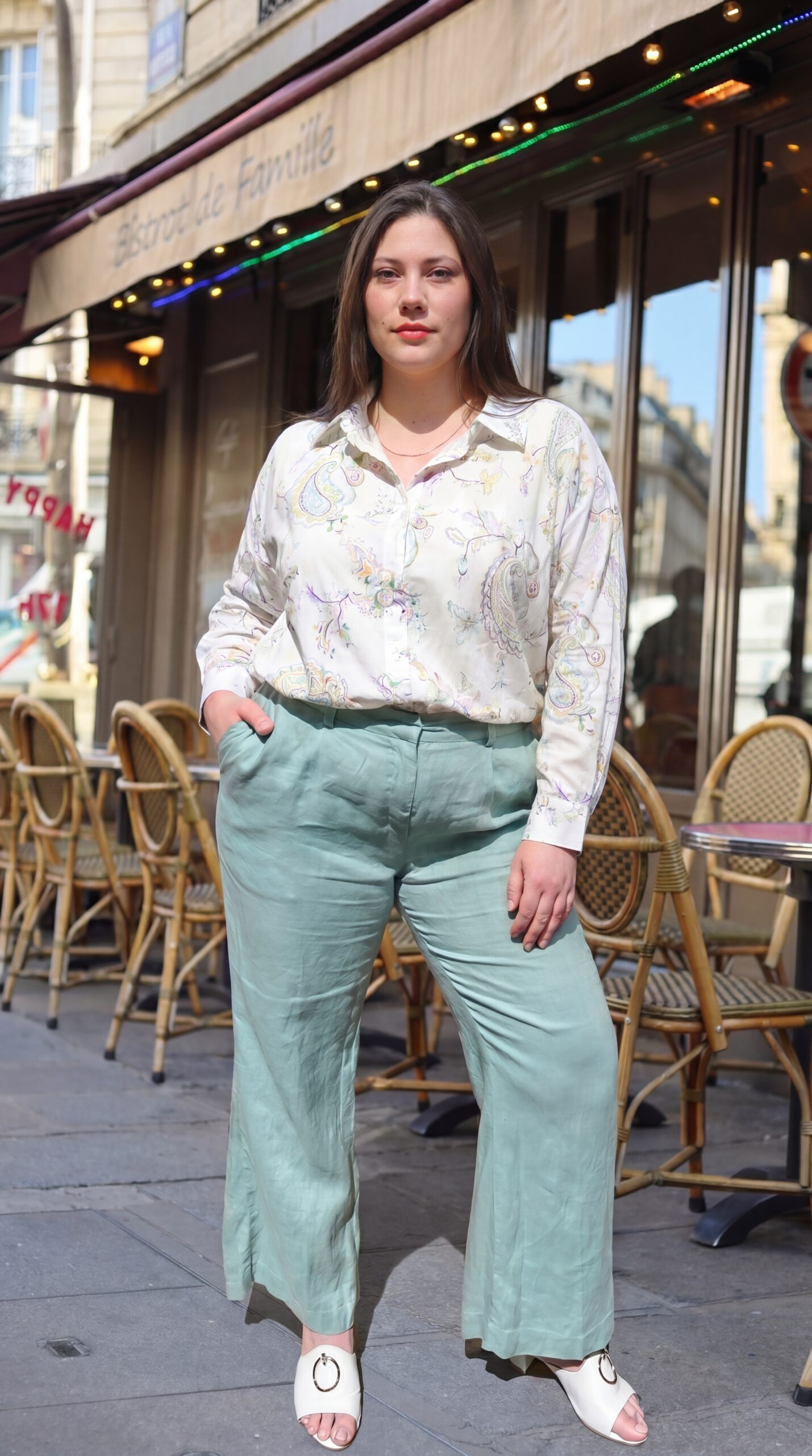 Chemise en coton imprimé cachemire