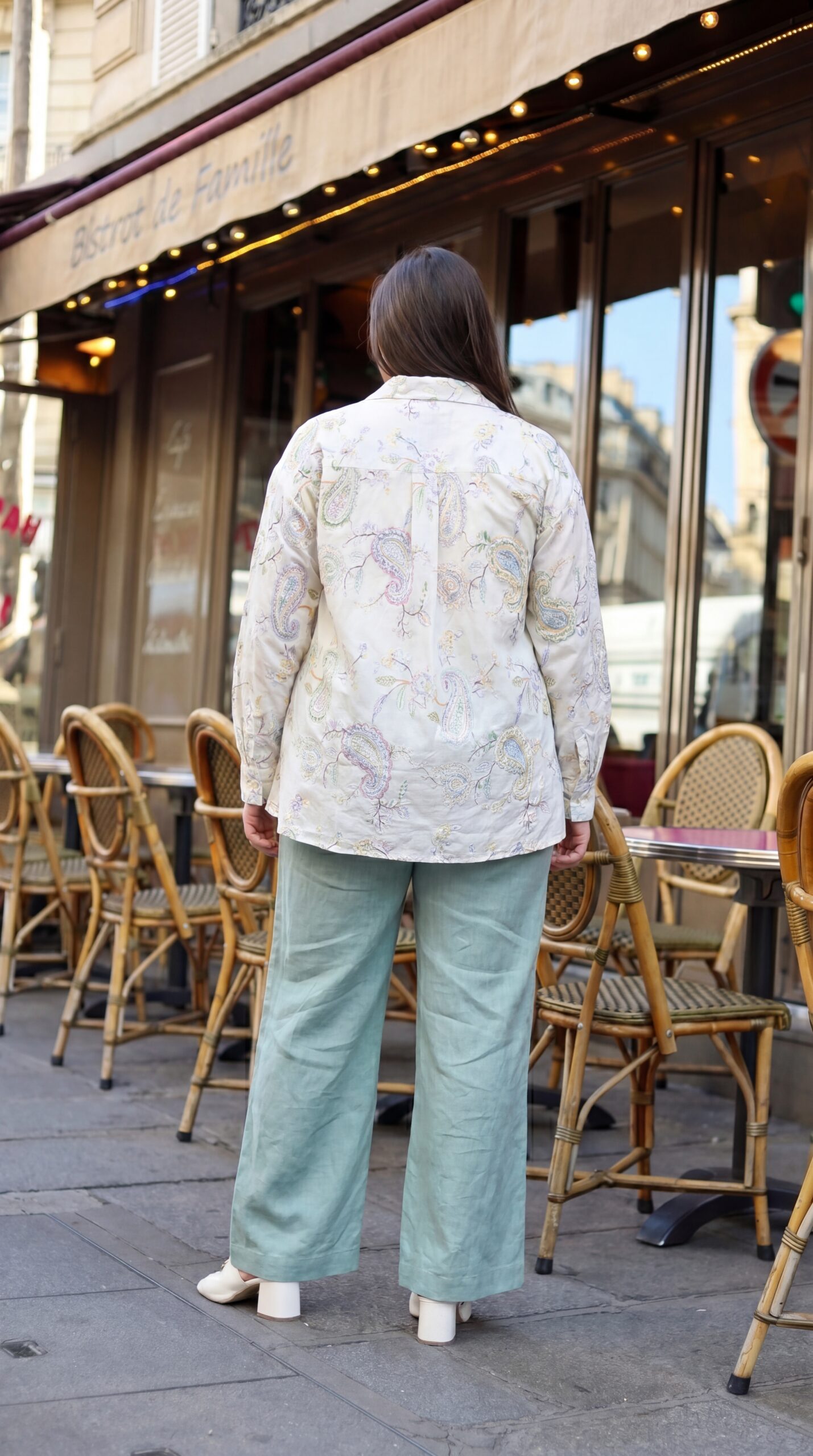 Chemise en coton imprimé cachemire