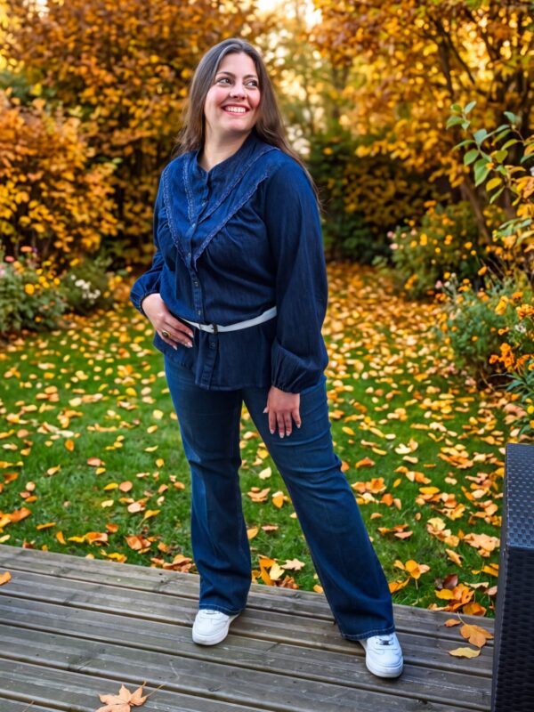 Chemise en jean à plastron