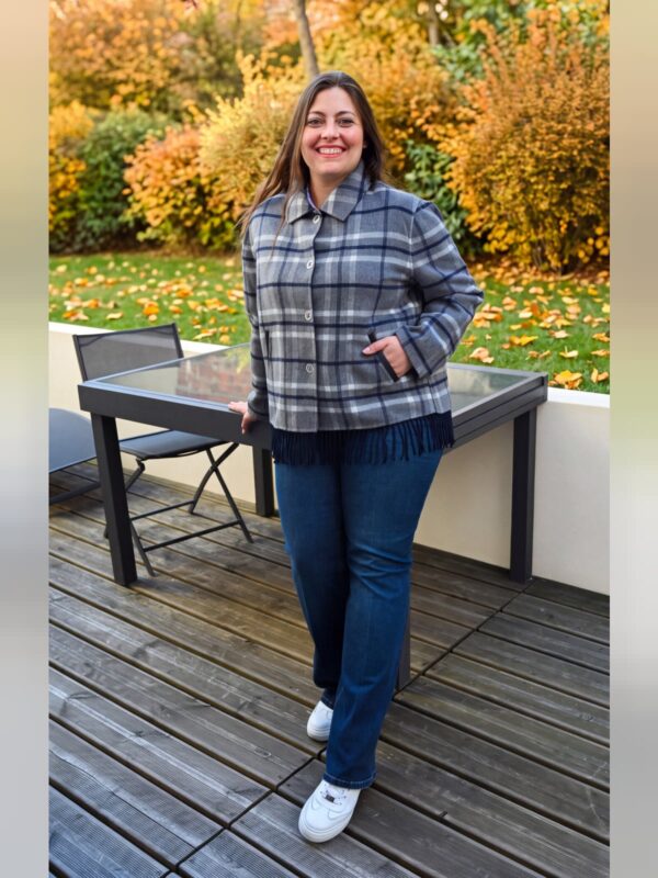 Veste réversible avec franges
